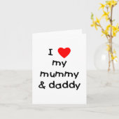 Ich Liebe meine Mama und Papa Karte (Gelbe Blume)