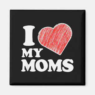 Ich liebe meine Mamas Gay Pride Muttertag Valentin Magnet