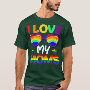Ich Liebe meine Mamas glücklich Muttertag LGBT All T-Shirt