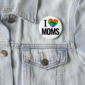 Ich Liebe meine Mamas | Rainbow Heart Prith Month Button (Beispiel)