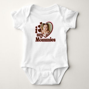 Ich liebe meine Mamis Pink Braun Foto Baby Strampler