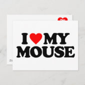 ICH LIEBE MEINE MAUS POSTKARTE (Vorne/Hinten)