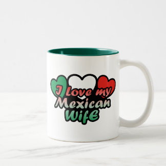 Ich Liebe meine mexikanische Ehefrau Zweifarbige Tasse