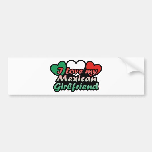 Ich Liebe meine mexikanische Freundin Autoaufkleber (Vorne)