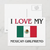 Ich Liebe meine mexikanische Freundin Postkarte (Vorne/Hinten)