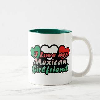 Ich Liebe meine mexikanische Freundin Zweifarbige Tasse