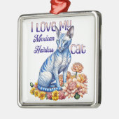 Ich Liebe meine mexikanische Frischkatze Ornament Aus Metall (Links)