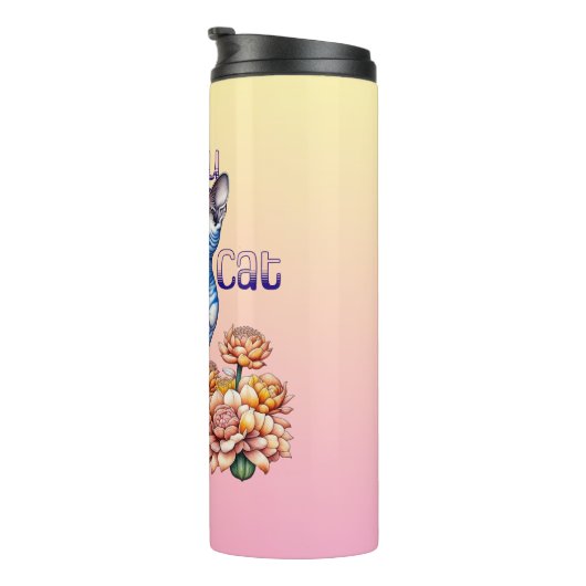 Ich Liebe meine mexikanische Frischkatze Thermosbecher (Nach rechts gedreht)