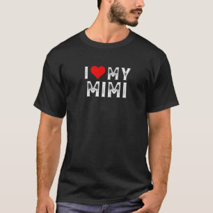 Ich Liebe meine Mimi Familie Matching Herz Mimi T-Shirt