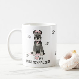 Ich Liebe meine Mini-Schnauzer-Pink-Kaffee-Tasse Kaffeetasse