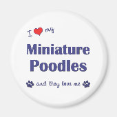 Ich Liebe meine Miniaturpoodles (mehrere Hunde) Magnet (Vorne)