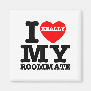 Ich liebe meine Mitbewohnerin Herz lustige Party-G Magnet
