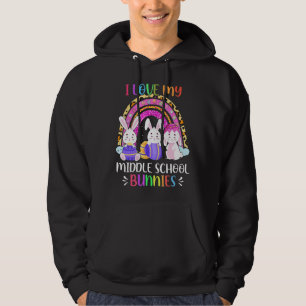 Ich Liebe meine Mittelschule Bunnies Lehrerin Bunn Hoodie