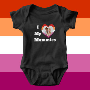 Ich Liebe meine Mommies LGBTQ Lesben Prix Custom F Baby Strampler