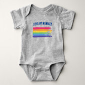 Ich Liebe meine Mommies Pride Rainbow Baby Strampler (Vorderseite)