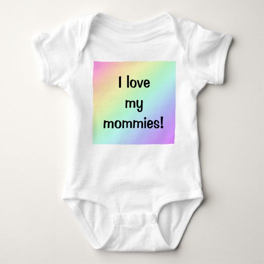Ich Liebe meine Mommies Rainbow Baby Strampler (Vorderseite)