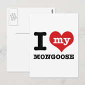 Ich Liebe meine Mongolin Postkarte (Vorne/Hinten)