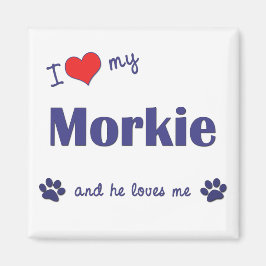 Ich Liebe meine Morkie (Männerhund) Magnet