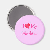 Ich Liebe meine Morkies Magnet (Vorderseite/Rückseite)