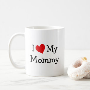 Ich liebe meine Mummy rotes Herz Foto Kaffeetasse