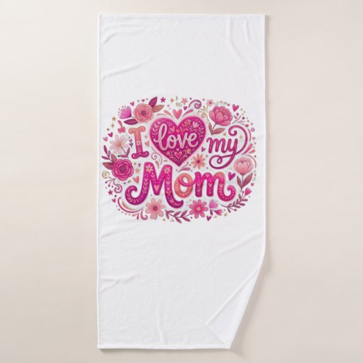 Ich liebe meine Mutter Badehandtuch (Badehandtuch)