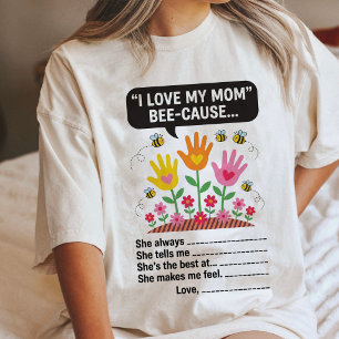 Ich liebe meine Mutter Biene Weil Füllen Sie Mutte Tri-Blend Shirt