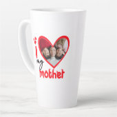 Ich Liebe meine Mutter Foto Geschenk Latte Tasse (Linke Ecke)