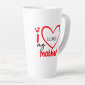 Ich Liebe meine Mutter Foto Geschenk Latte Tasse (Rechte Ecke)