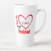 Ich Liebe meine Mutter Foto Geschenk Latte Tasse (Rechts)