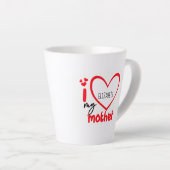 Ich Liebe meine Mutter Foto Geschenk Latte Tasse (Rechte Ecke)