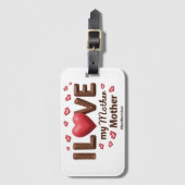 Ich Liebe meine Mutter Gepäckanhänger (Vorderseite Vertikal)