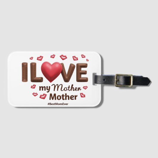 Ich Liebe meine Mutter Gepäckanhänger (Vorderseite (Horizontal))