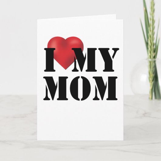Ich liebe meine Mutter Karte (Vorderseite)