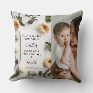 Ich liebe meine Mutter Muttertags-Blumen-Andenken Kissen