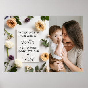 Ich liebe meine Mutter Muttertags-Blumen-Andenken Poster