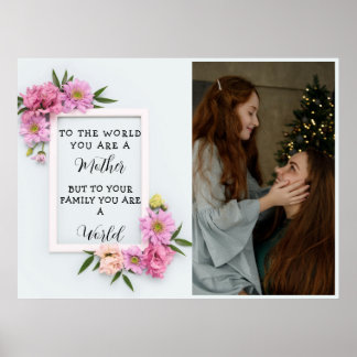 Ich liebe meine Mutter Muttertags Floral Erinnerun Poster