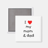 Ich Liebe meine Mutter und meinen Vater Magnet (Vorderseite/Rückseite)