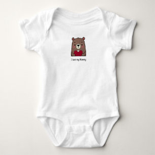 Ich liebe meine Mutti, Brauner Bär Custom Baby Strampler