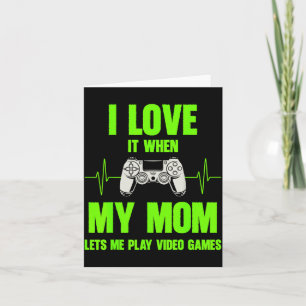 Ich liebe meine Mutti Gamer Gaming Teenager Jungen Karte