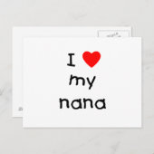 Ich Liebe meine Nana Postkarte (Vorne/Hinten)