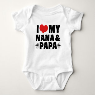 Ich Liebe meine Nana und Papa Baby Strampler