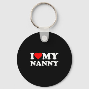 Ich liebe meine Nanny Herz Familie Oma Langarm  Schlüsselanhänger