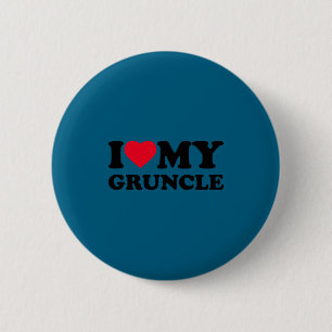 Ich liebe meine Ncle Herz Familie Opa Langarm Button