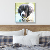 Ich Liebe meine Newfundland-Schwarzgrenze Leinwanddruck (Insitu (Schlafzimmer))