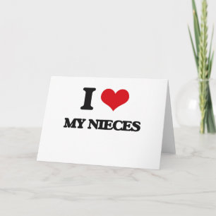 Ich Liebe meine Nichten Karte