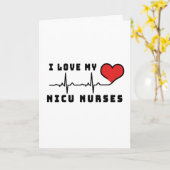 Ich Liebe meine NICU-Krankenschwestern Herzschlag Karte (Gelbe Blume)