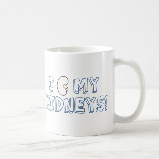 Ich Liebe meine Nieren Kaffeetasse (Rechts)