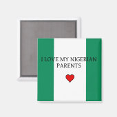 Ich Liebe meine nigerianischen Eltern Magnet (Vorderseite/Rückseite)
