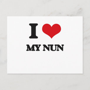 Ich Liebe meine Nonnen Postkarte