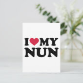 Ich Liebe meine Nonnen Postkarte (Stehend Vorderseite)